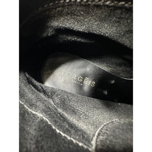 Torgeis Size 8.5 Black Marion Faux Leather Wedge Heel Ankle Boots Bootie Fall - Picture 6 of 13